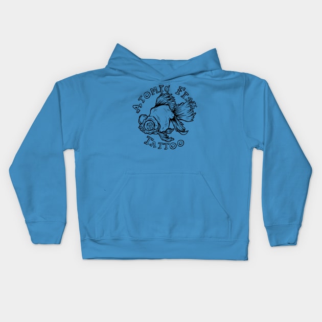 Atomic Fish Tattoo V2.0 Kids Hoodie by atomicfishtattoo1979